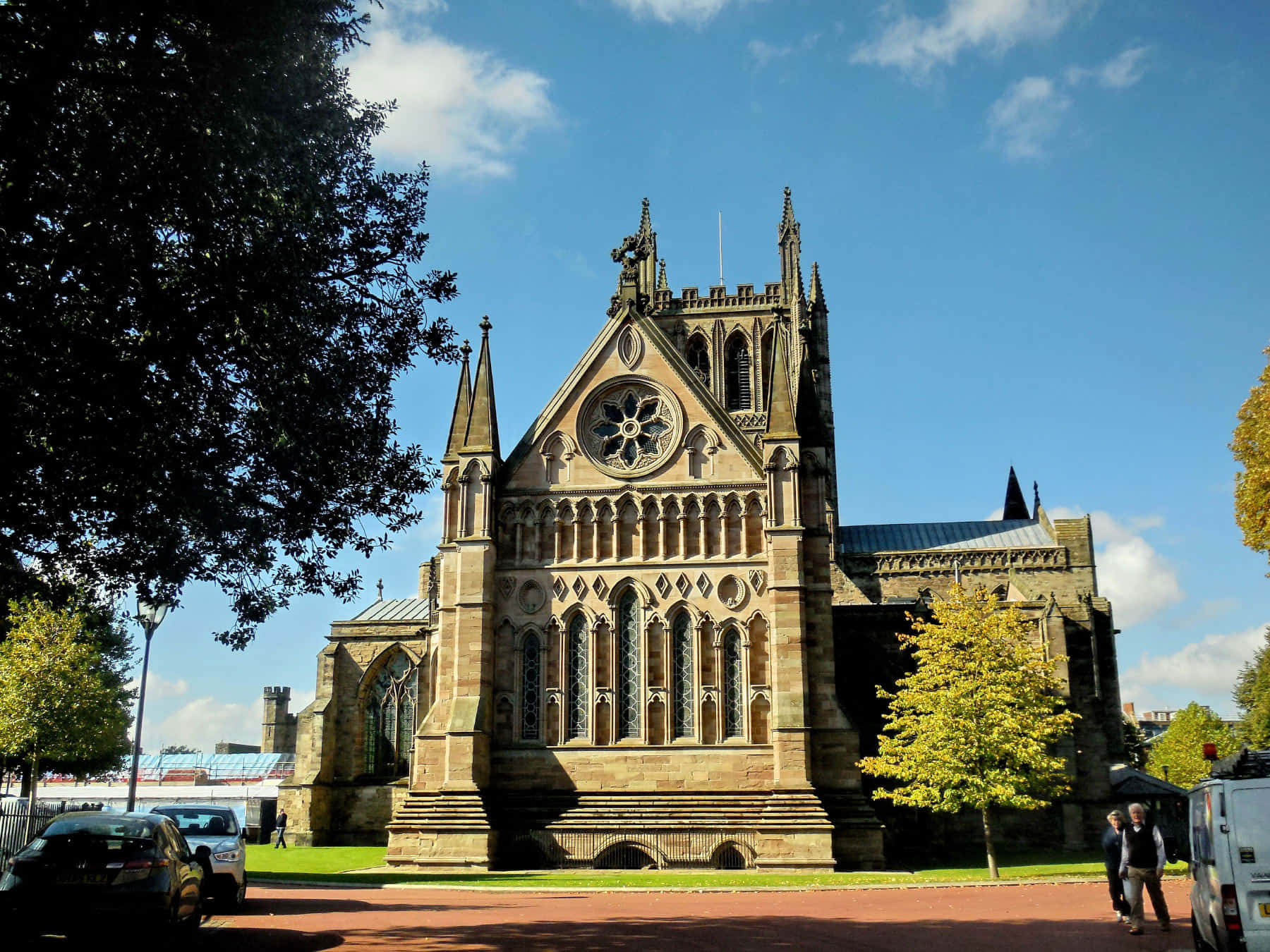 Hereford Cathedral Exterior View Wallpaper