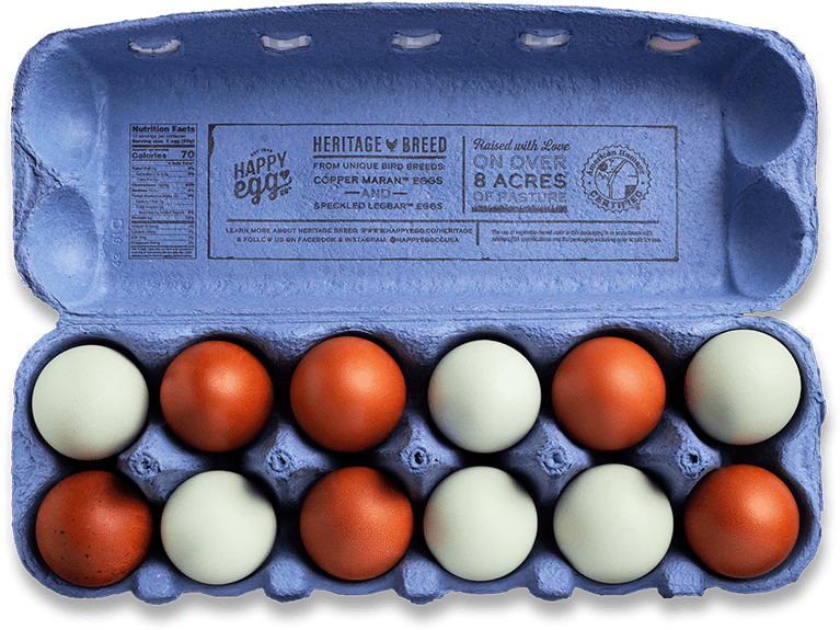 Heritage Breed Eggsin Carton PNG