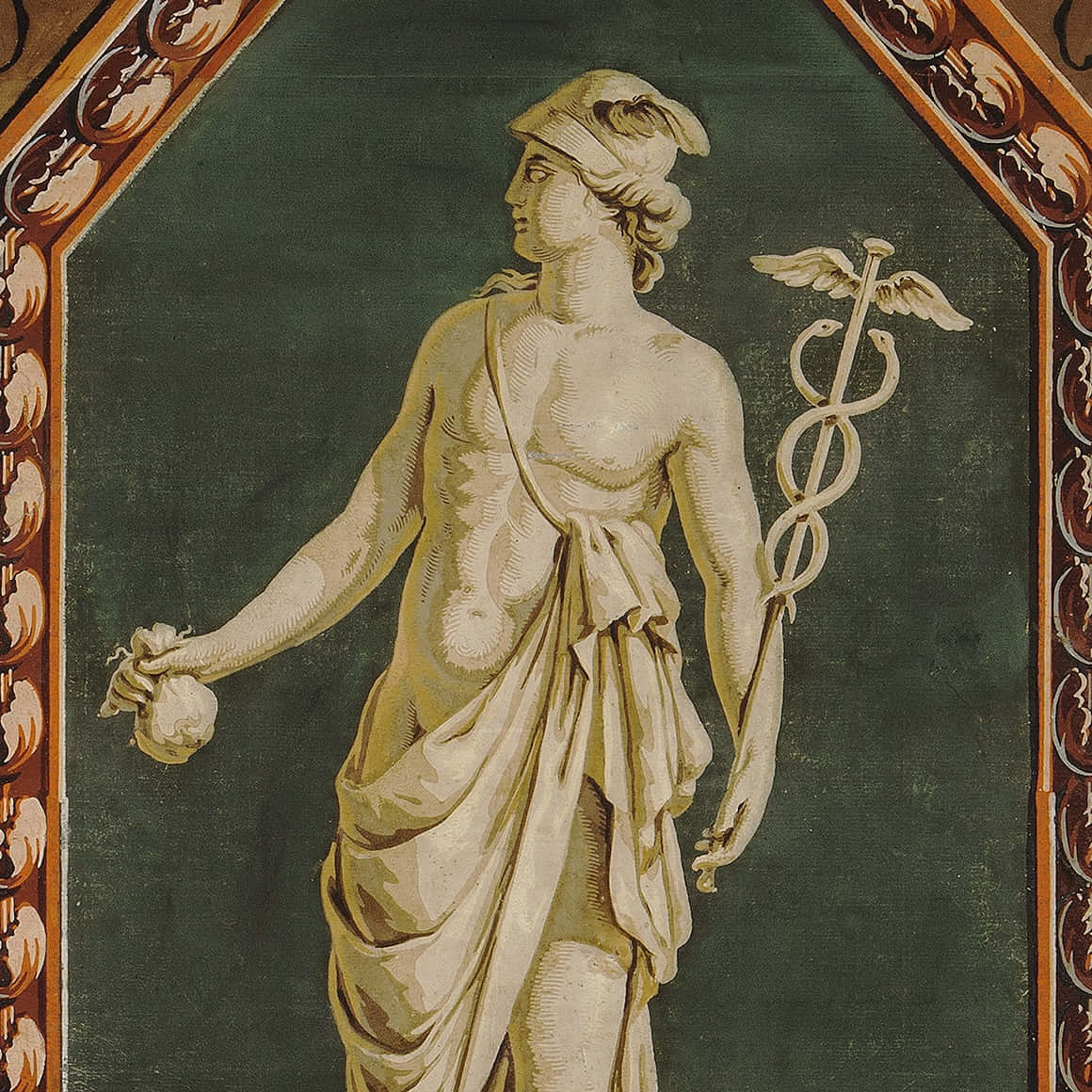 Hermes Greek God Fresco Wallpaper