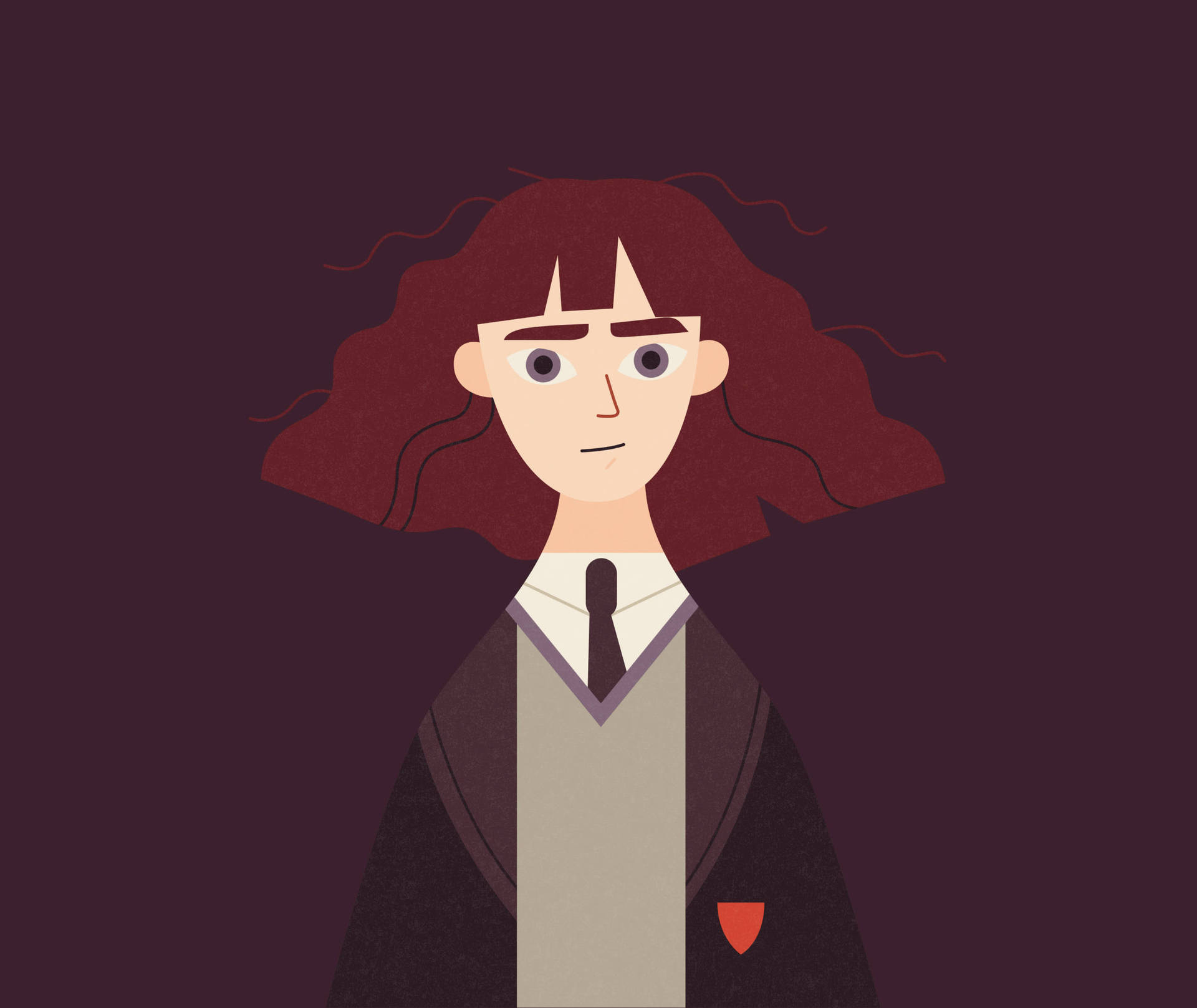 Hermione Granger using magic to study Wallpaper