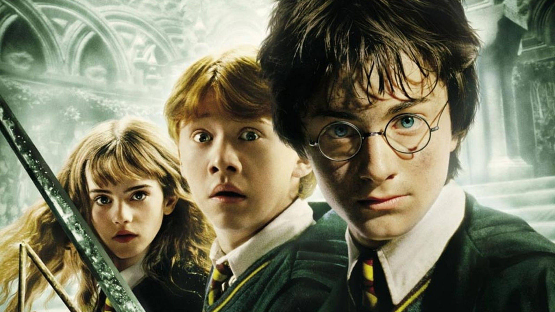 Hermione Ron And Harry Potter Desktop Wallpaper