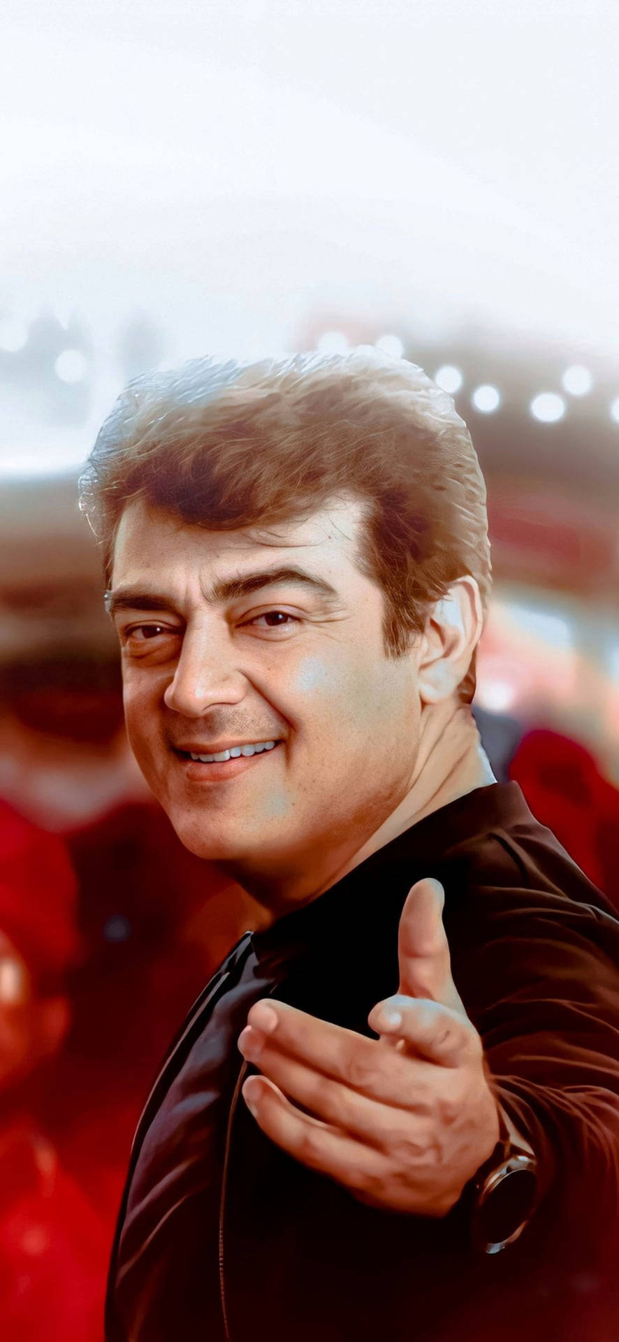 Thala Ajith's Intriguing Look from Valimai Film Wallpaper