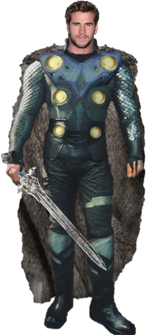 Heroic_ Figure_in_ Armor_with_ Sword.png PNG