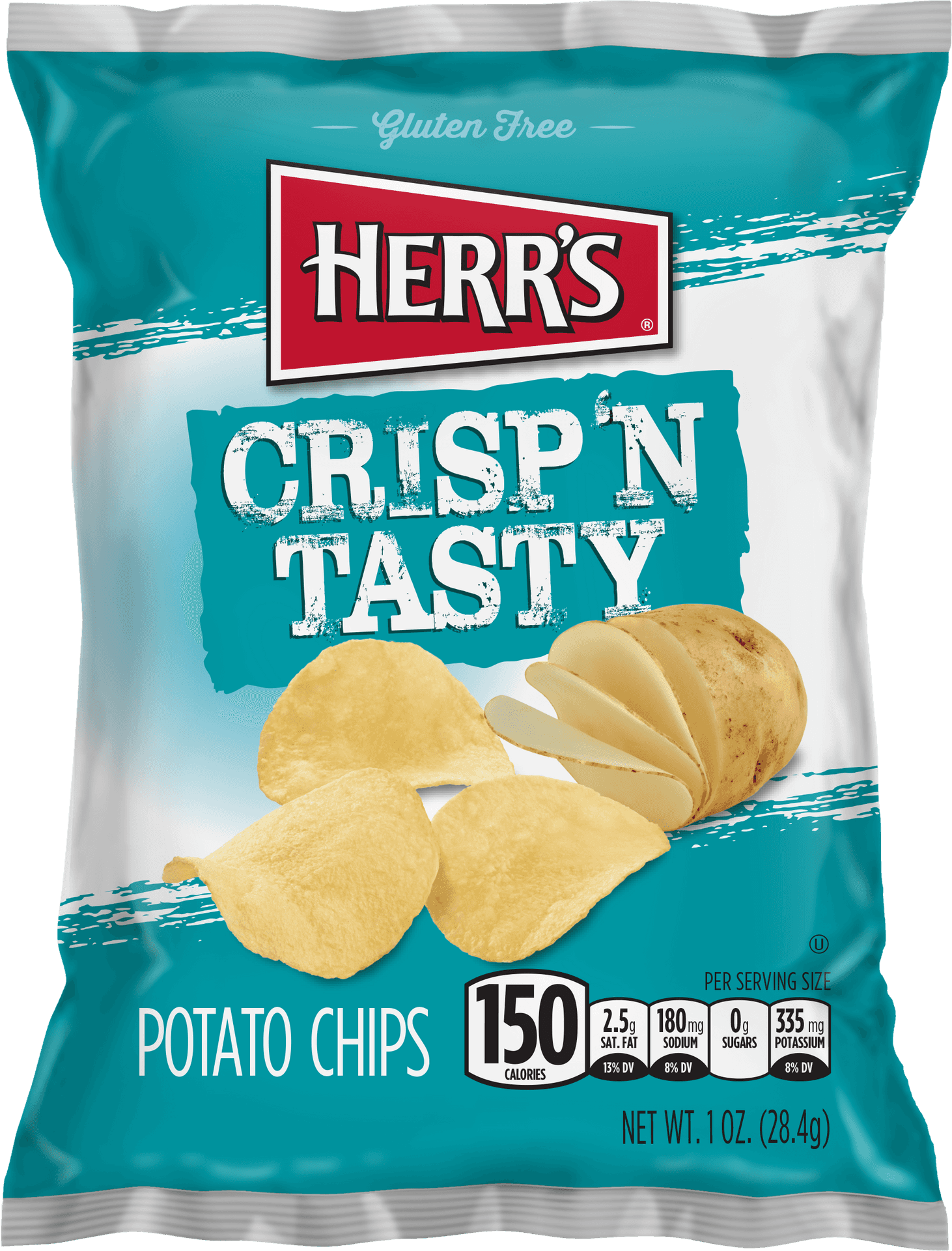 Herrs Crispand Tasty Potato Chips Bag PNG