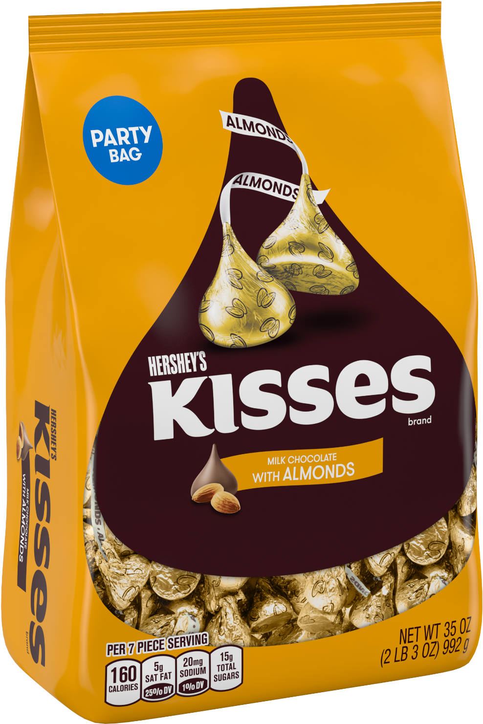 Hersheys Kisseswith Almonds Party Bag PNG