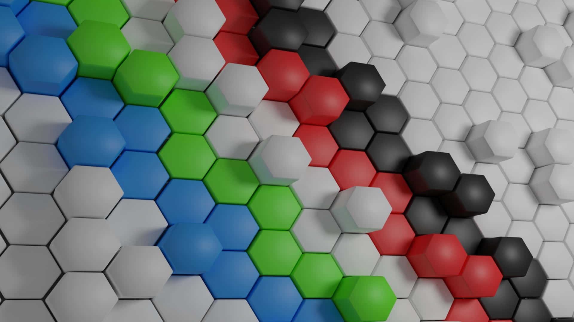 Udblik af et uendeligt hexagonsmønster Wallpaper