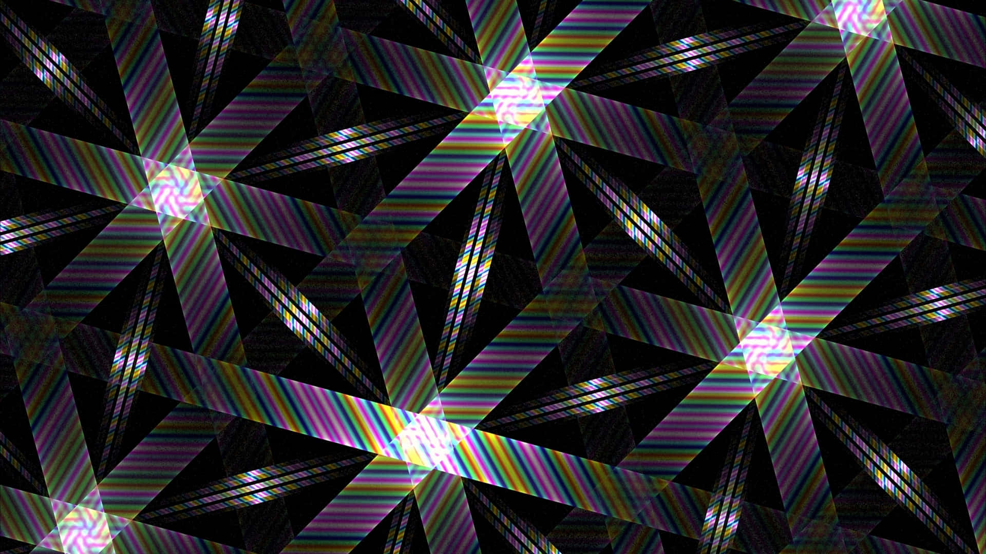 Abstrakt computergenereret design af levende lilla og rosa i form af et sekskant Wallpaper