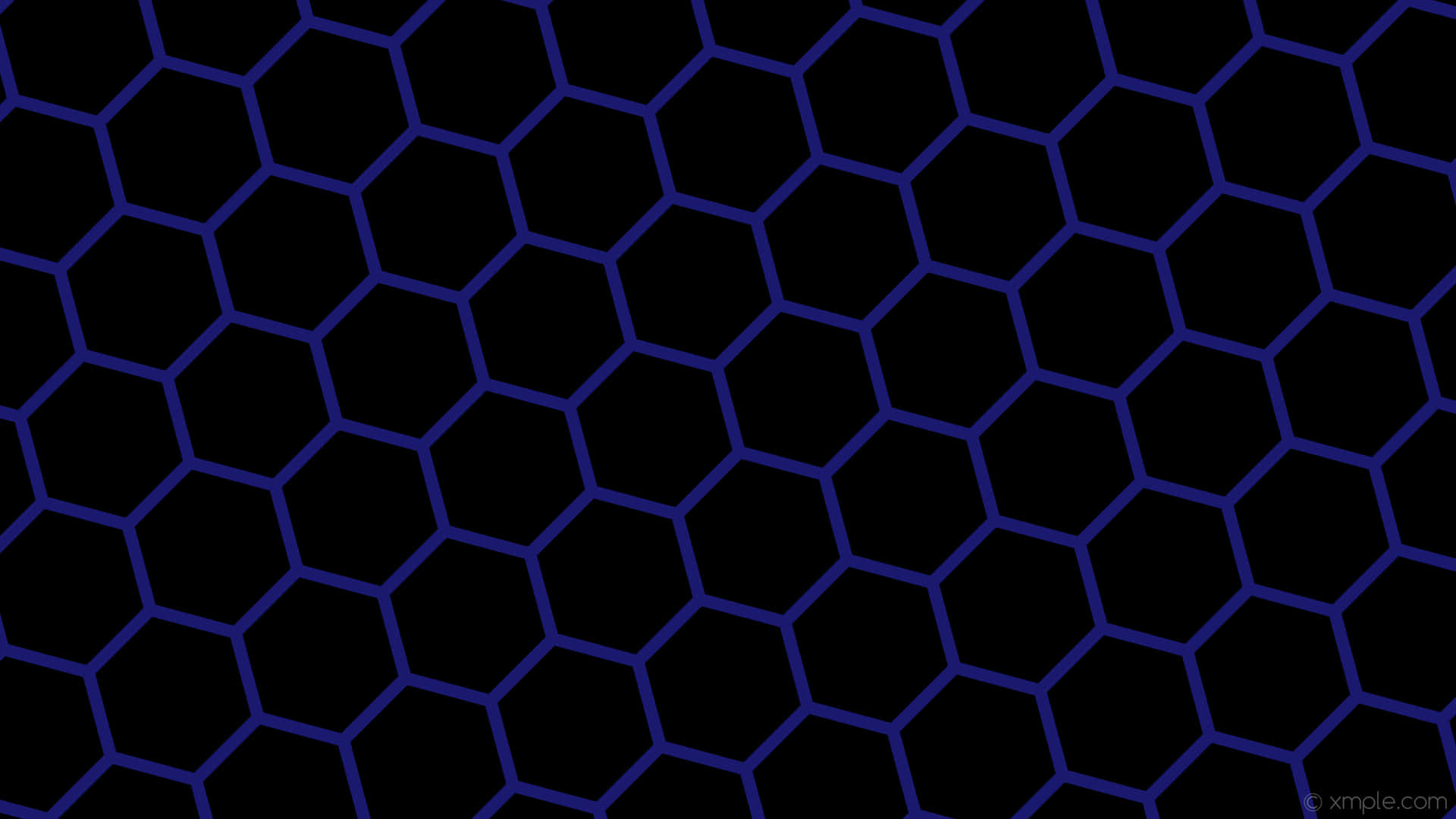 Unpatrón Hexagonal Negro Y Azul Fondo de pantalla