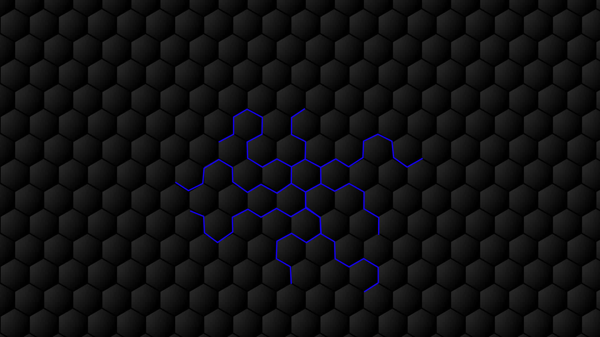 Et detaljeret mønster af luminescerende seksekanter. Wallpaper