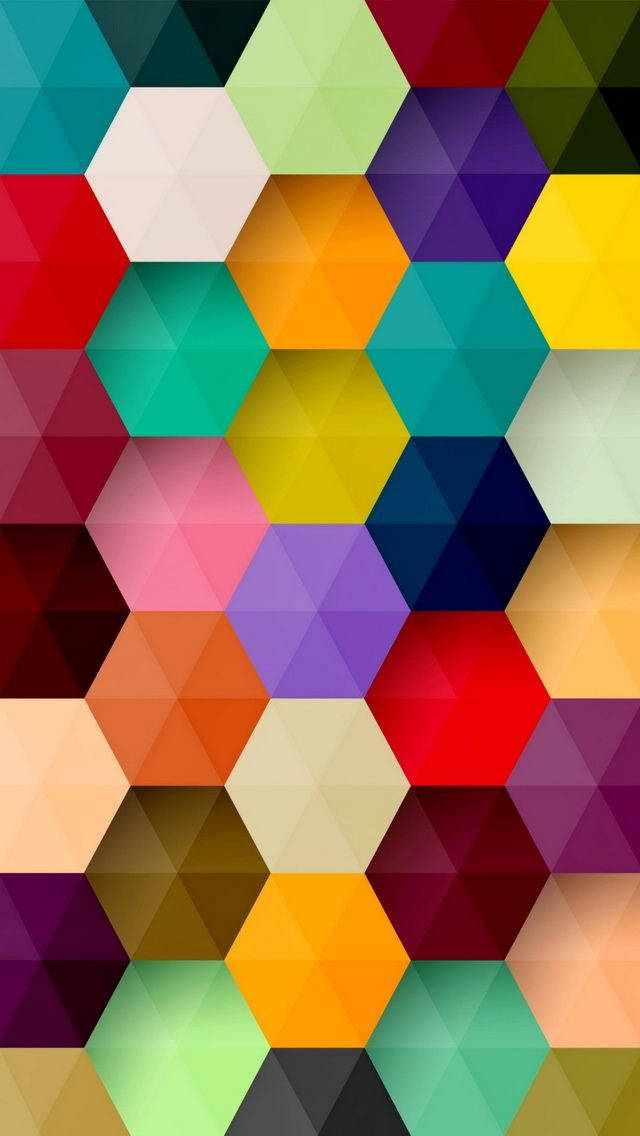 Hexagon Colorful Iphone 5s Wallpaper