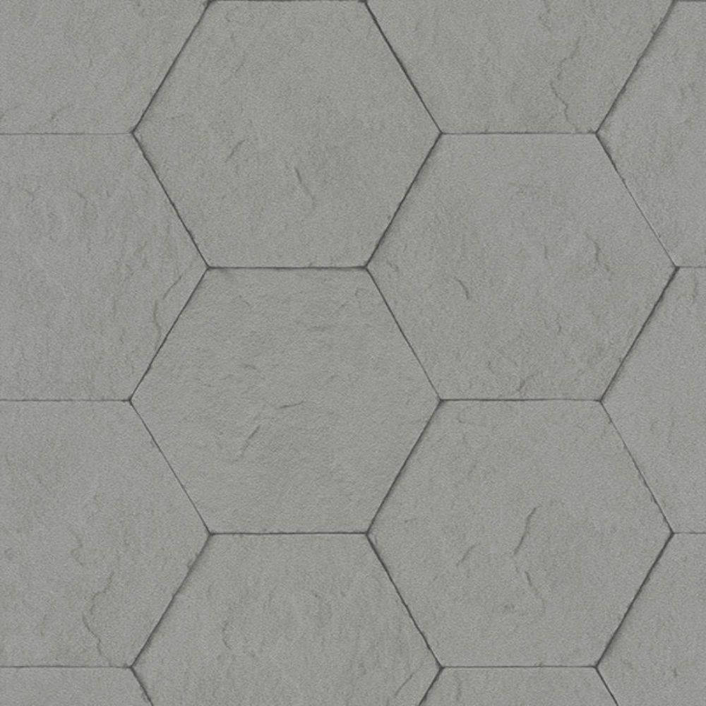 Modern Hexagonal Concrete Floor Tiles Wallpaper