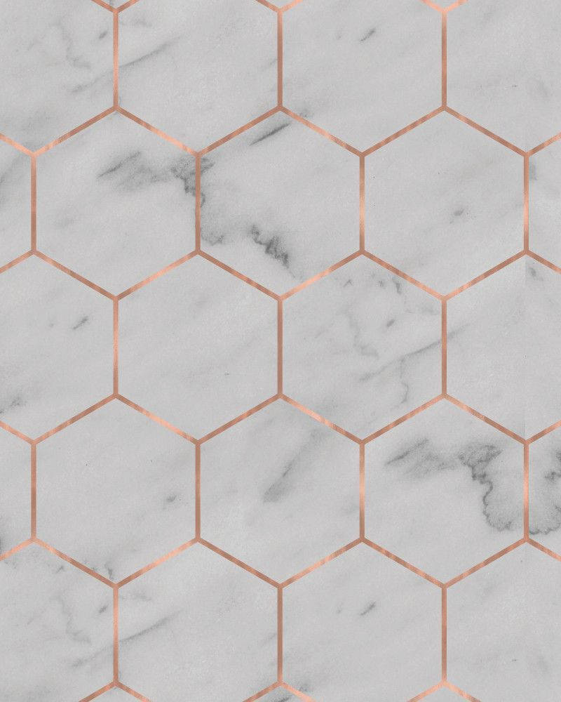 Hexagon Marble White Pattern