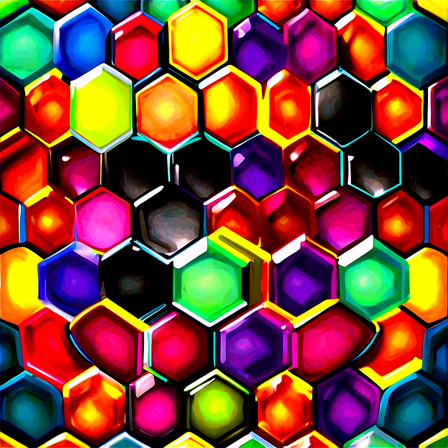 Hexagon Mosaic Pattern Png 58 PNG