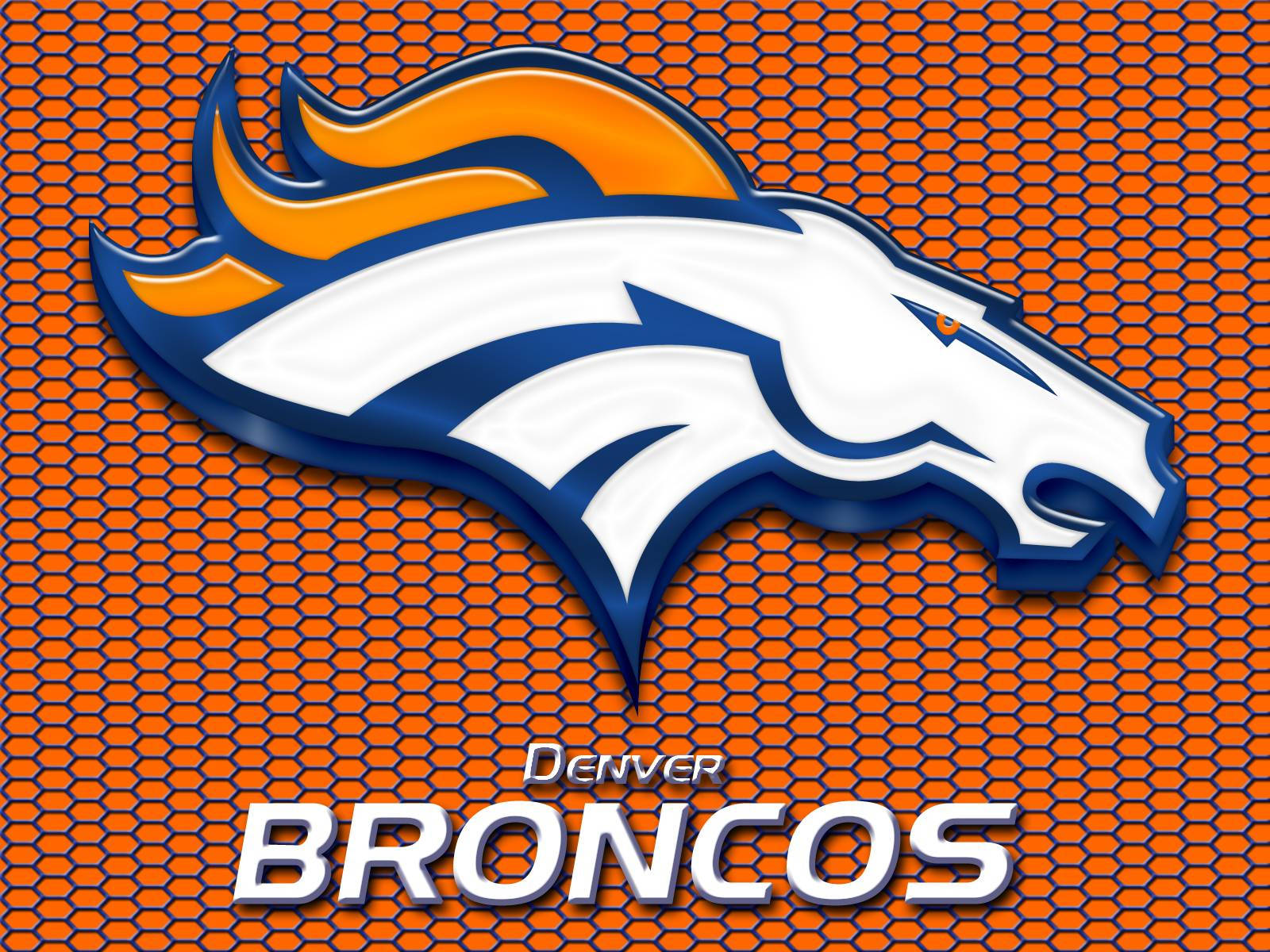 Hexagon Orange Denver Broncos Logo Wallpaper