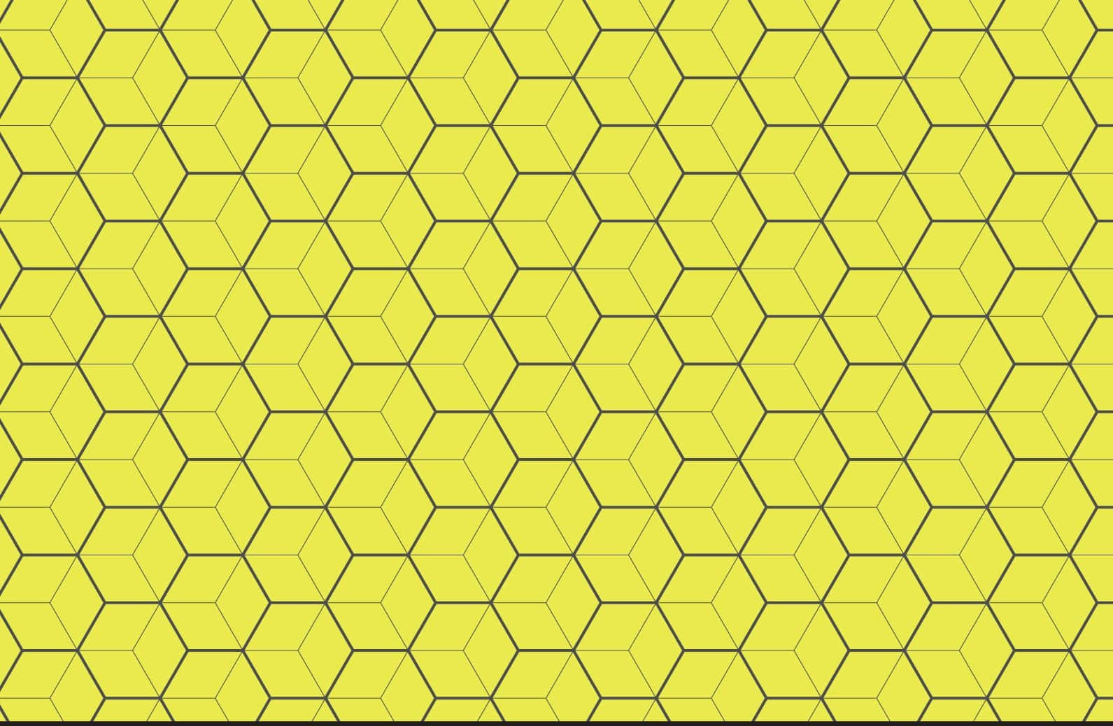 Patrónde Estética Amarillo En Forma De Panal De Abeja Hexagonal