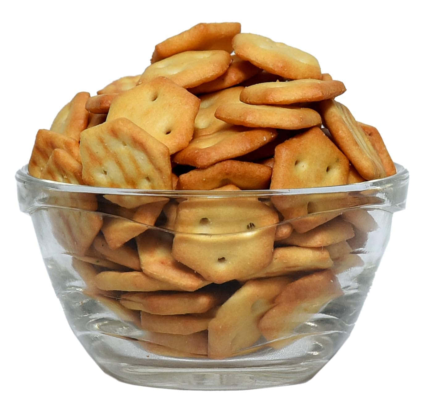 Hexagon Crackers In Clear Bowl Picture