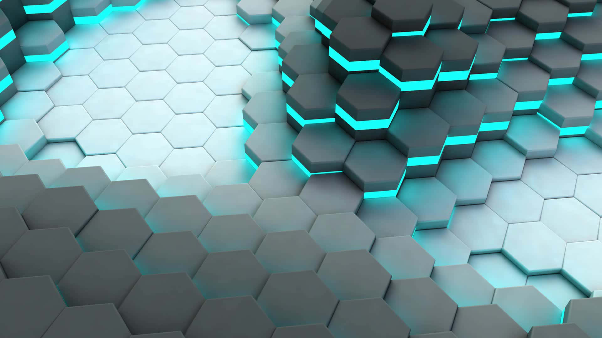 Hexagon Silver And Blue Honeycomb Picture