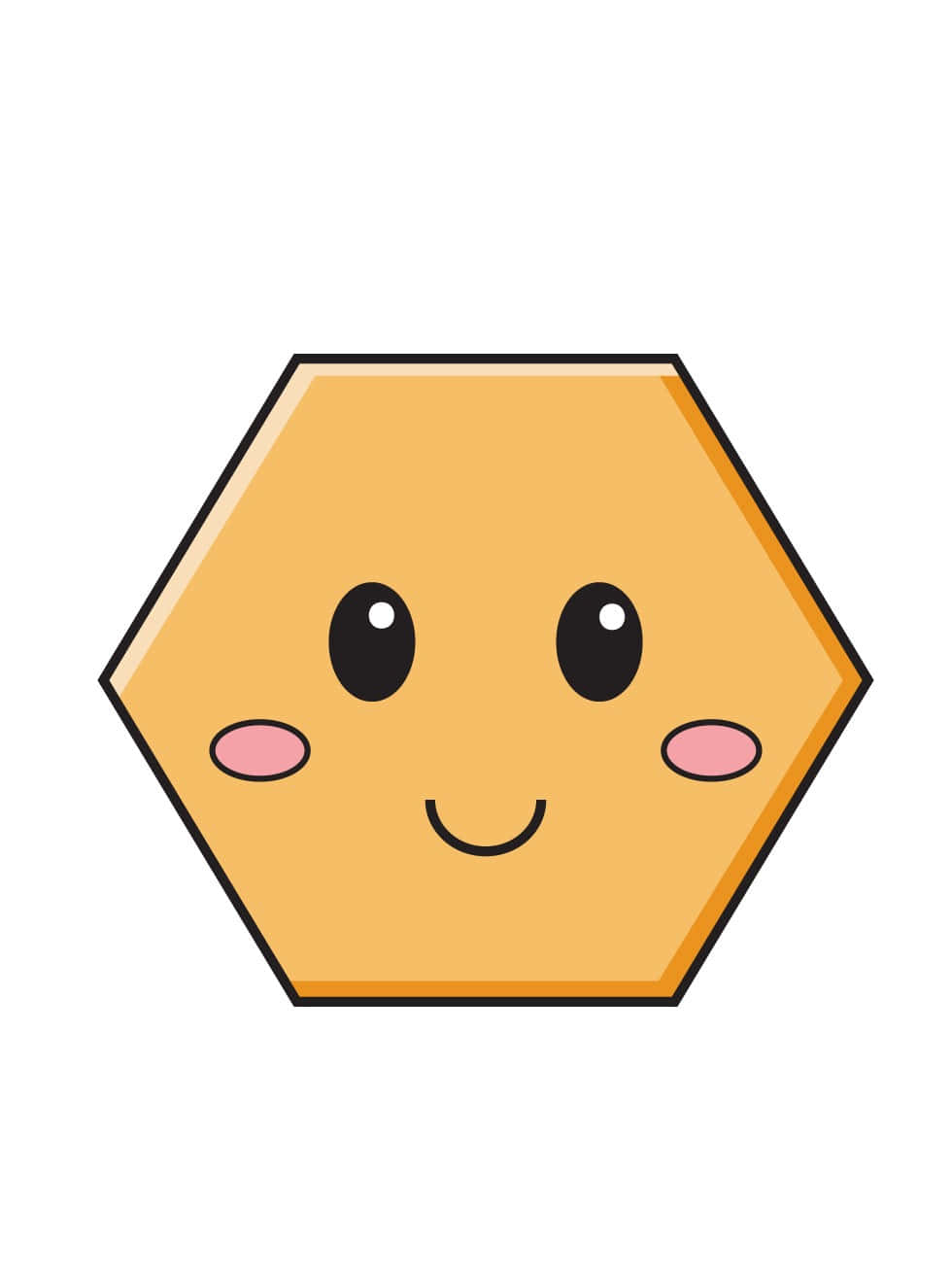 Hexagonmit Smiley-gesicht Bild