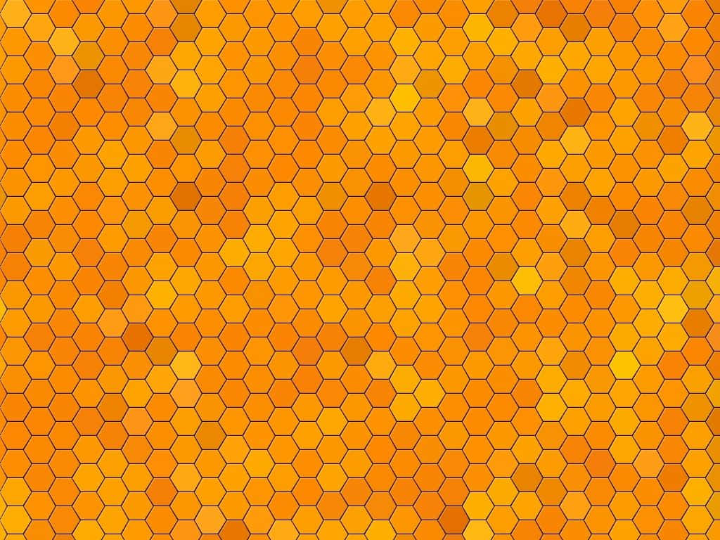 Hexagonhonungskaka Mönster Orange Estetisk Bild