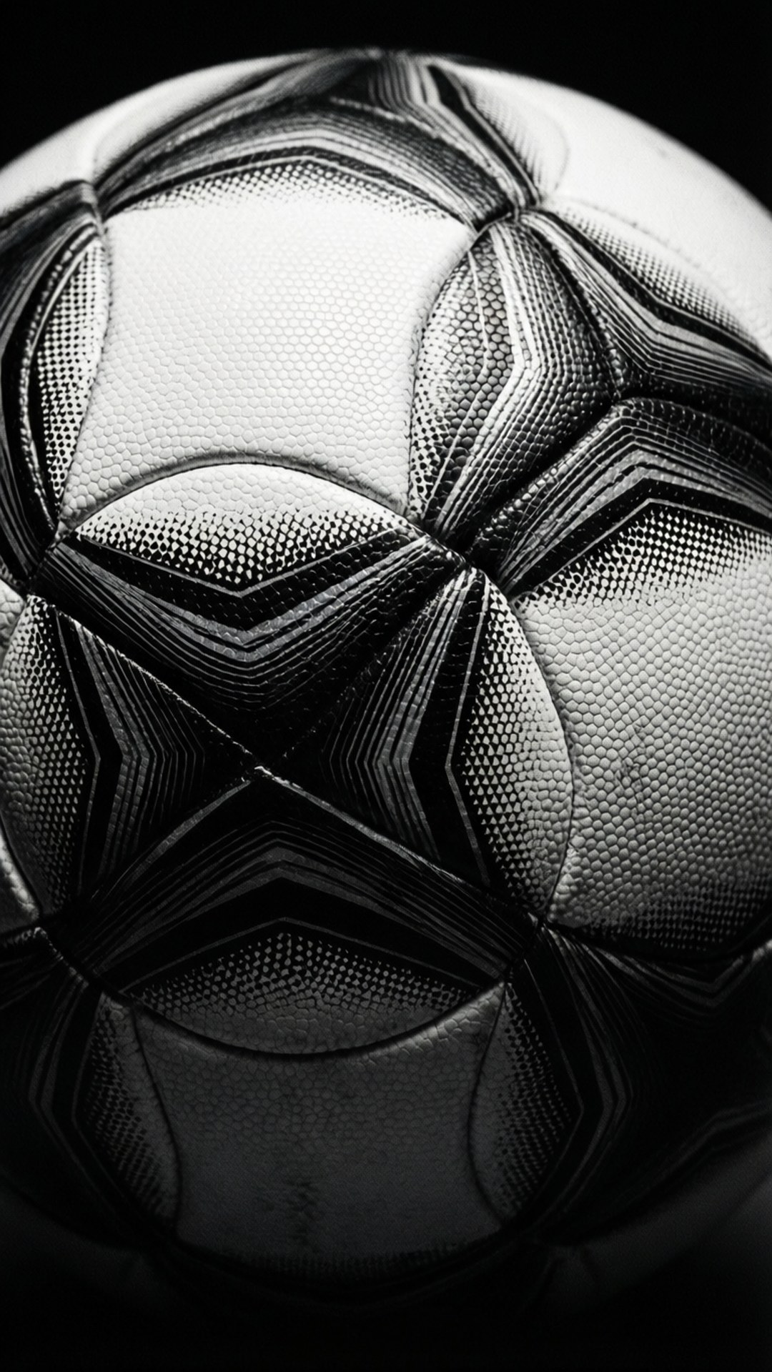 Makro nærbilde av fotballmønster