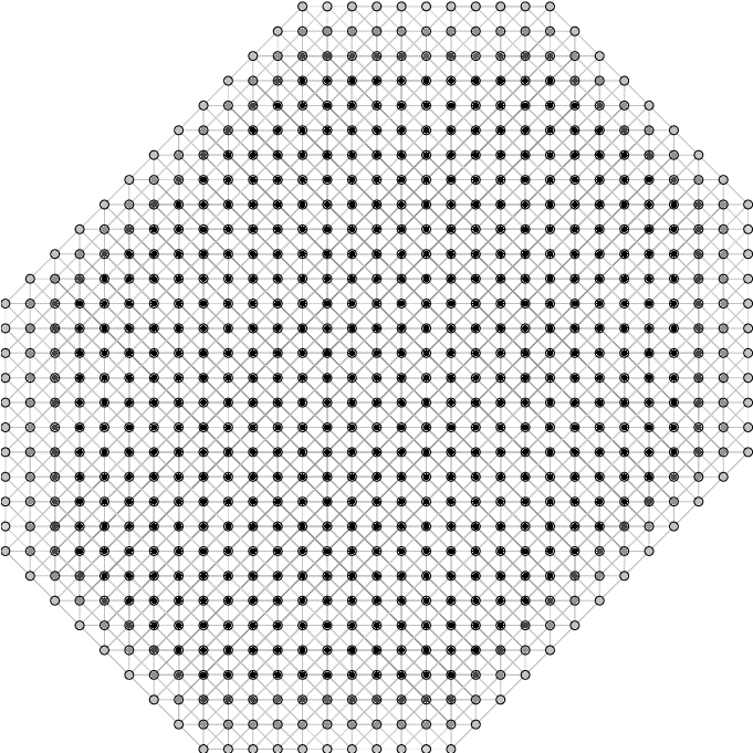 Hexagonal Dot Grid Pattern PNG