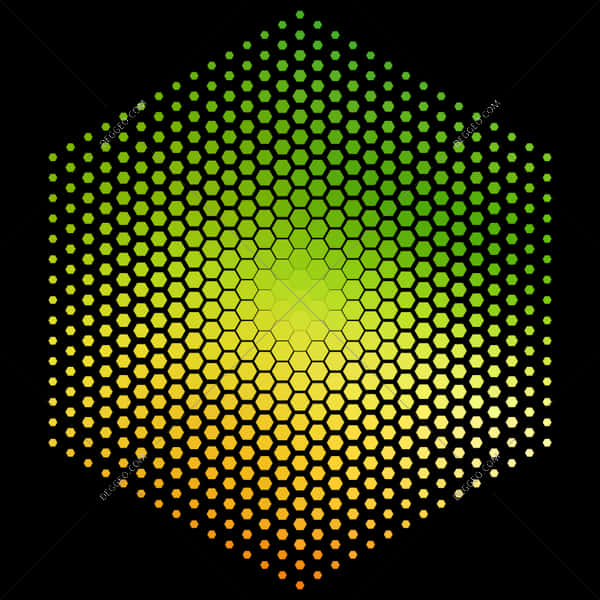 Hexagonal Gradient Pattern PNG