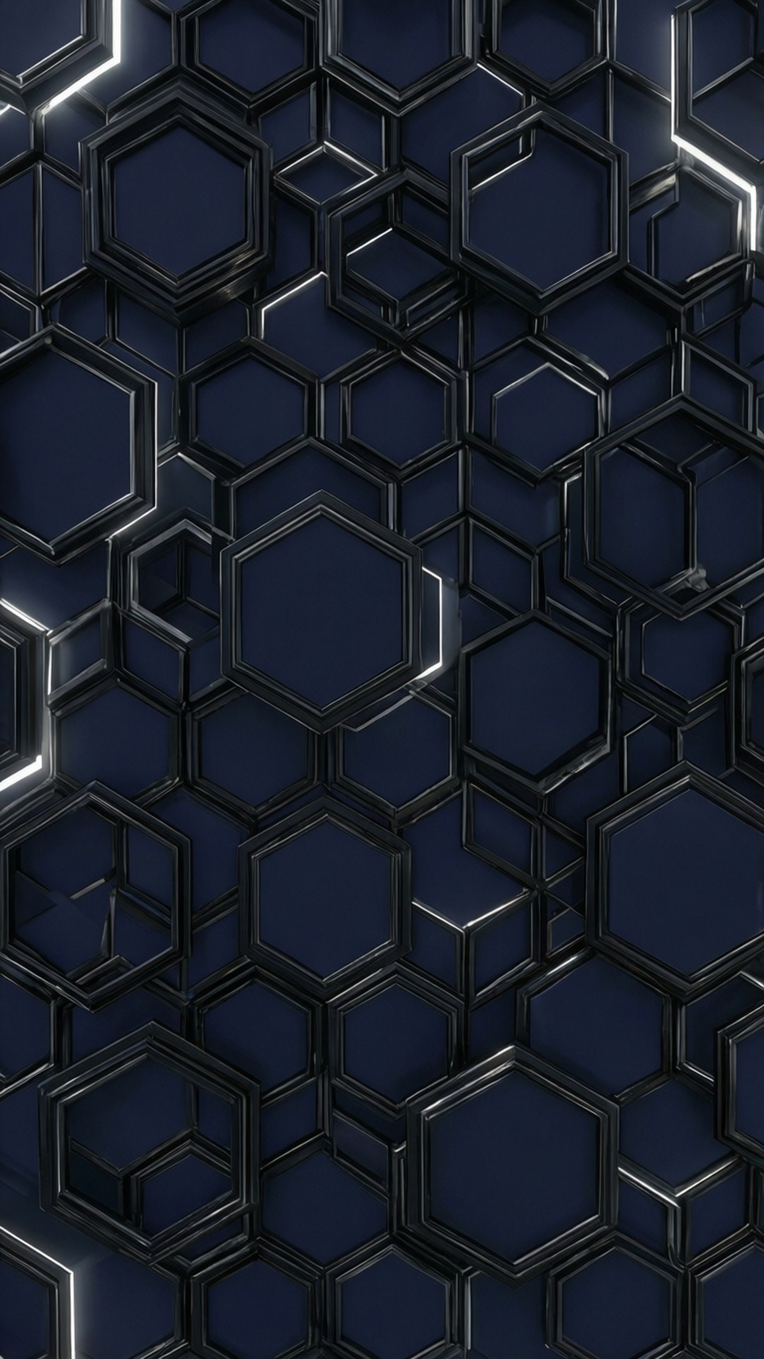 Hexagonal Metallic Wallpaper