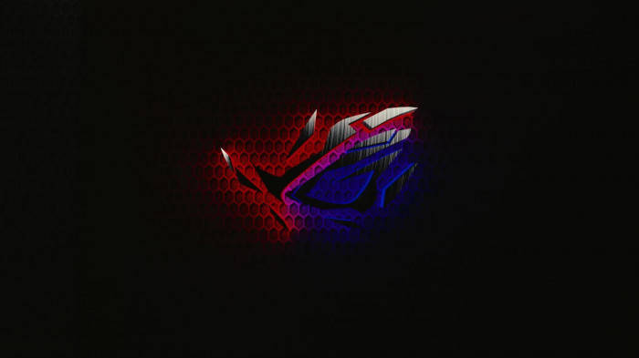 Hexagonal Red And Blue Asus Rog Logo