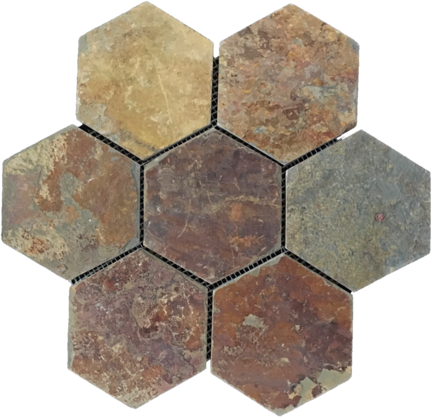 Hexagonal Tile Pattern PNG