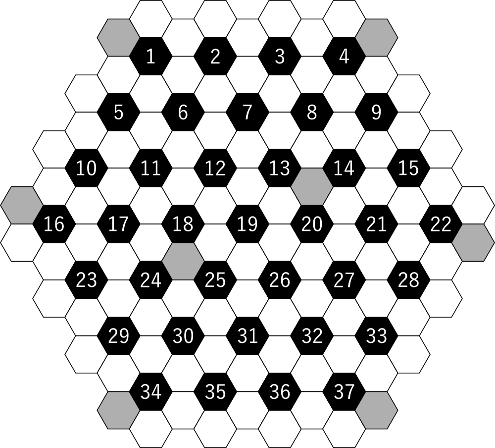 Hexagonal Tiling Puzzle Board PNG