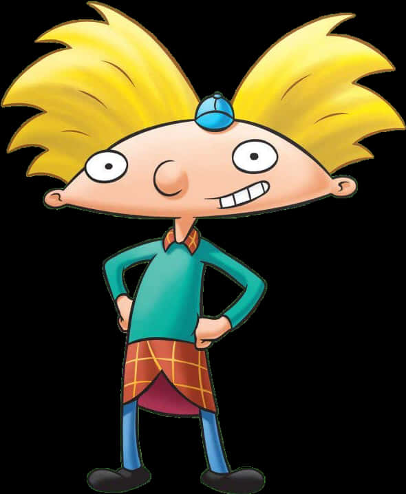 Hey Arnold Cartoon Character PNG