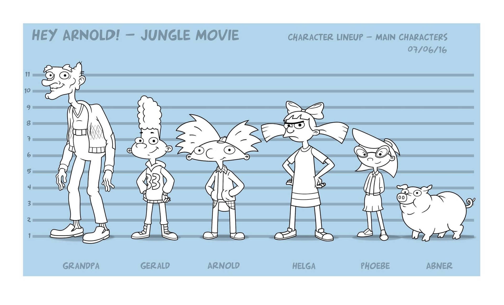 Hey Arnold Character Lineup Background