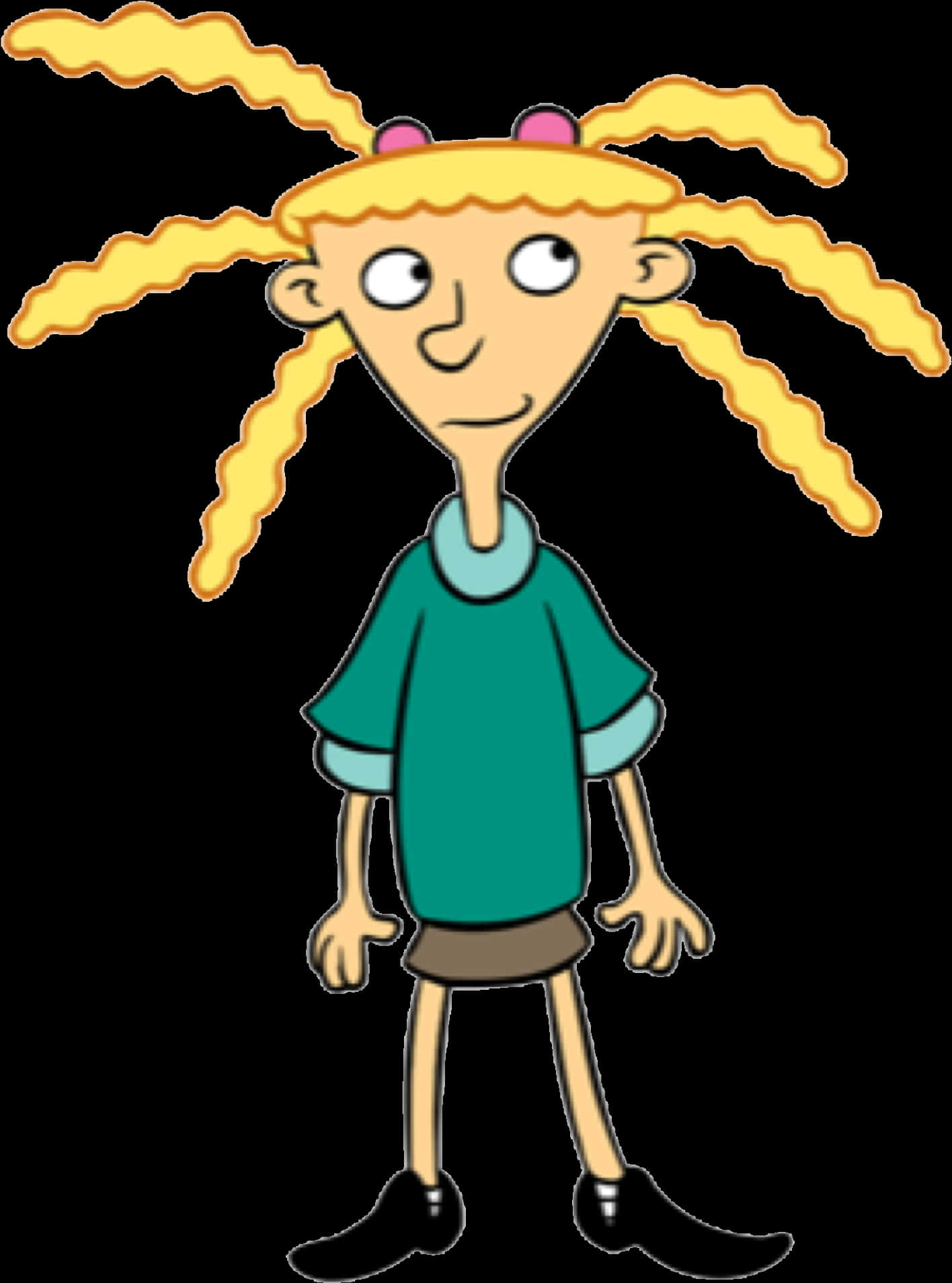 Hey Arnold Character Pigtails PNG