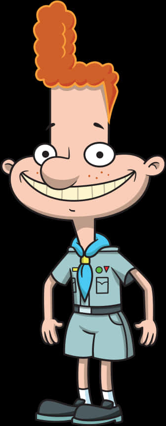 Hey Arnold Character Standing Smile PNG