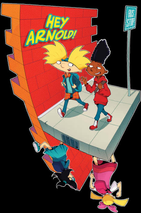 Hey Arnold Characters Walking PNG