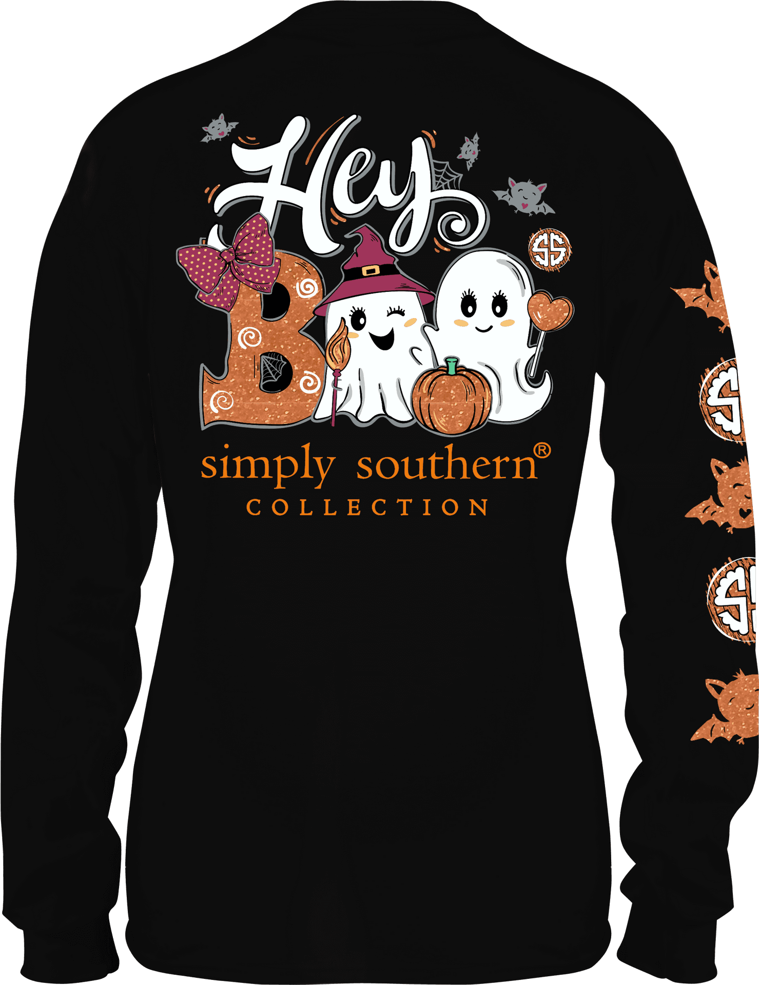 Hey Boo Simply Southern Halloween Shirt PNG
