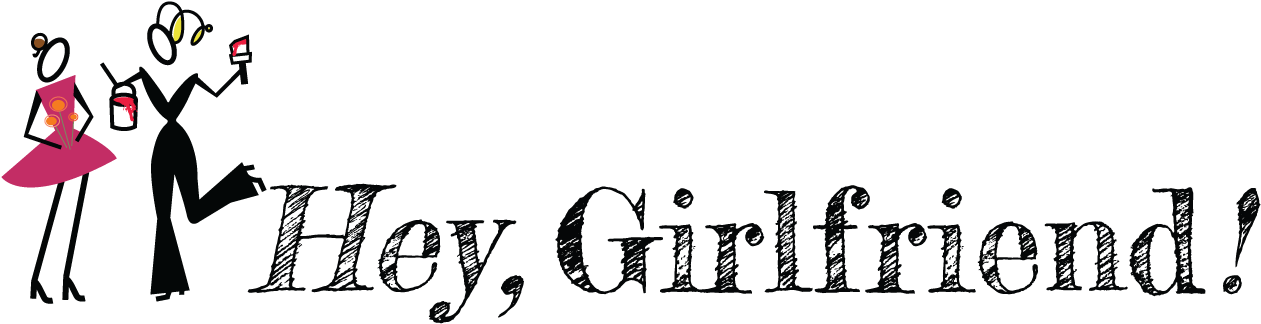 Hey Girlfriend Stylized Text Logo PNG