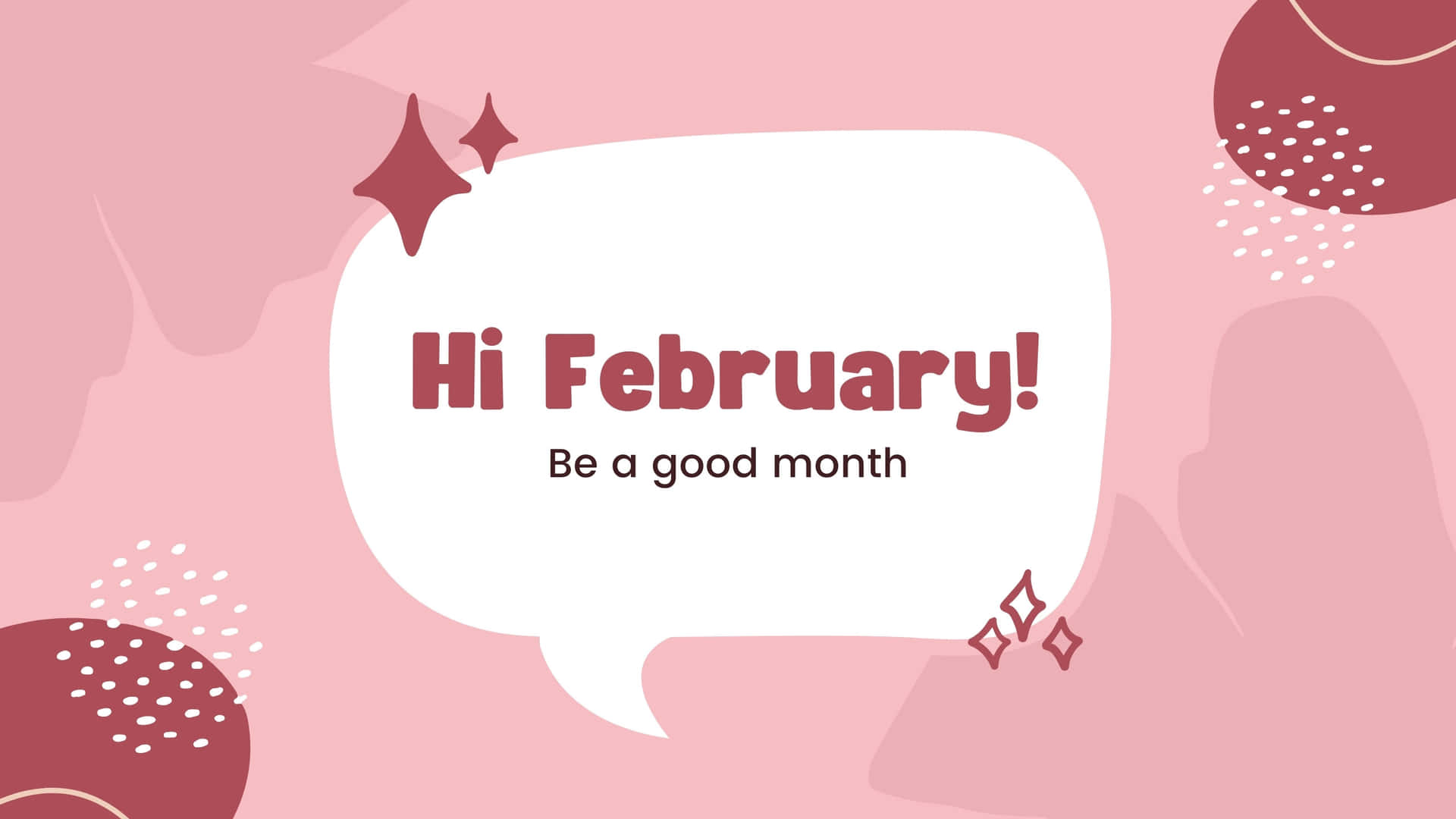 Hi February Greeting Desktop Background Wallpaper
