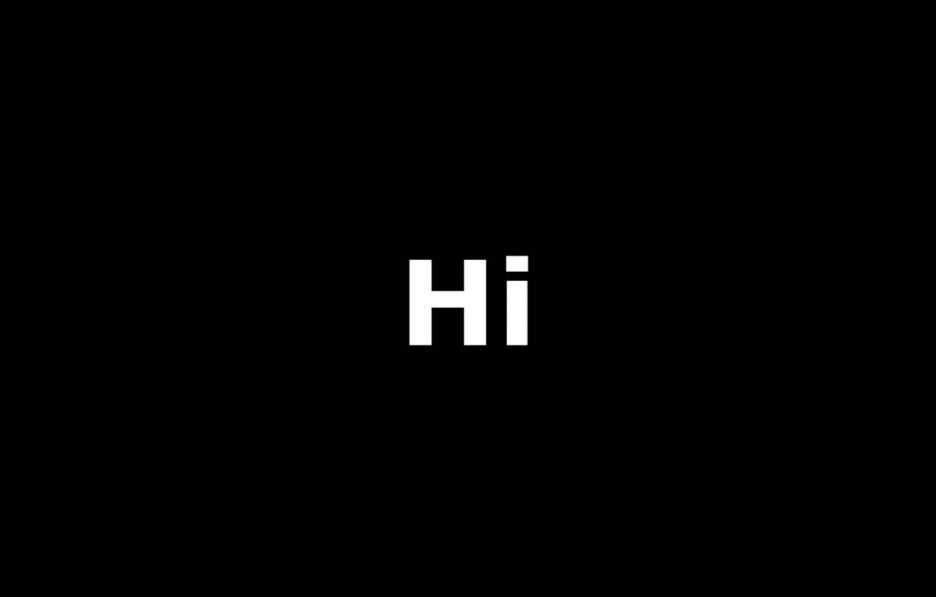 Hi Greeting In Black Banner Picture