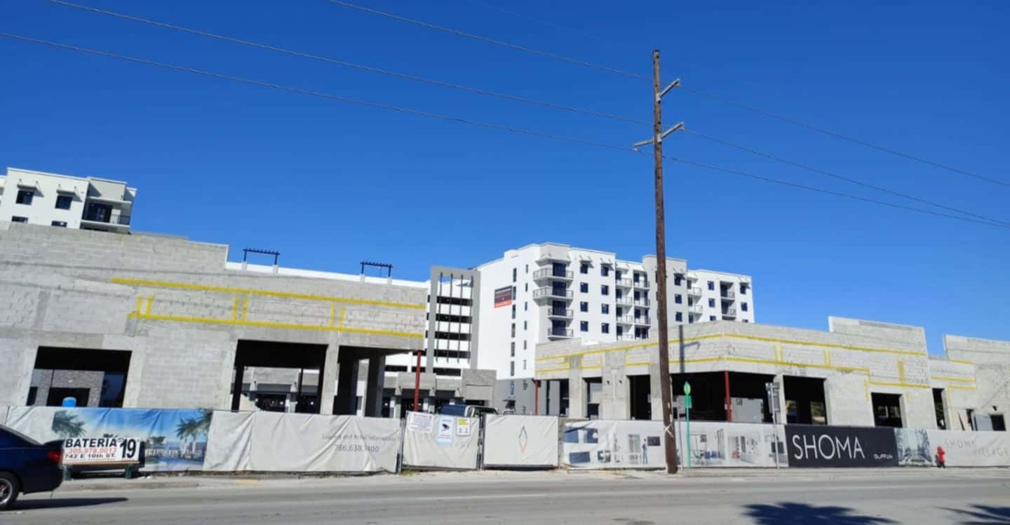 Hialeah_ Construction_ Site_ Under_ Blue_ Sky Wallpaper