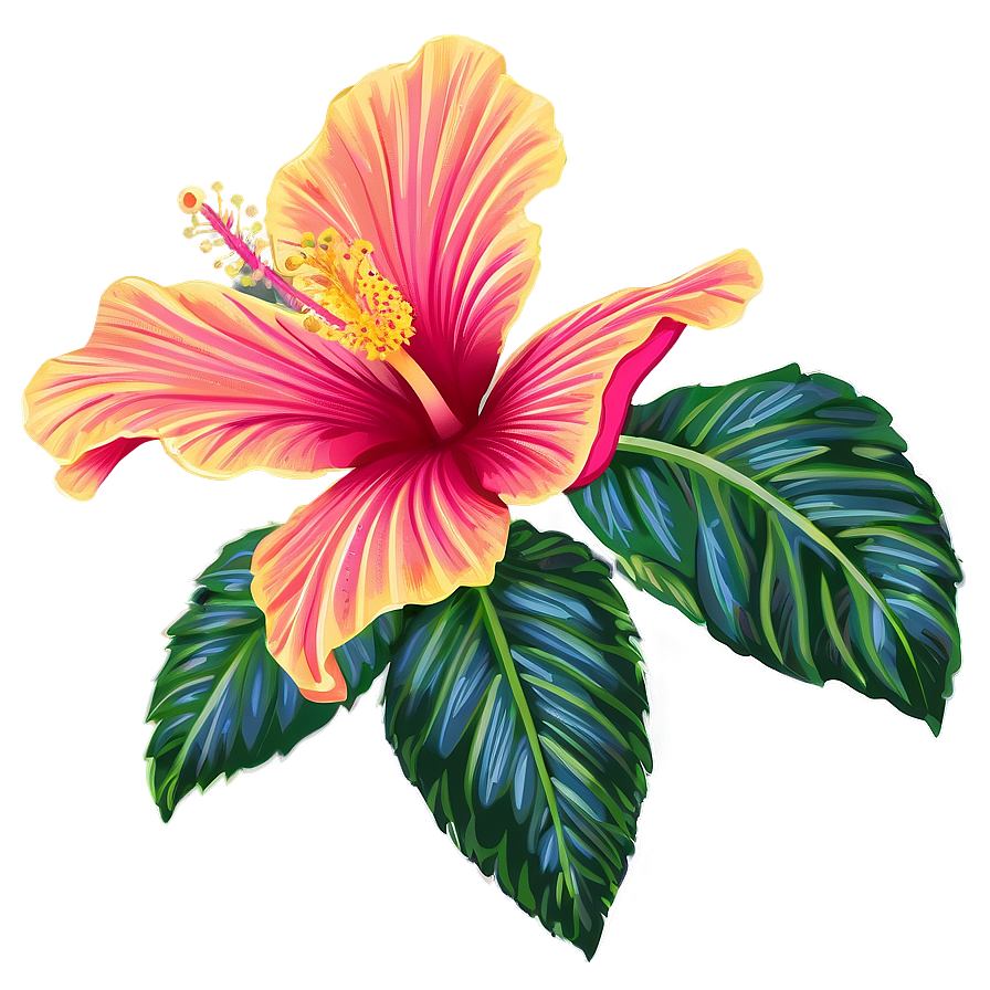 Download Hibiscus Drawing Png Uil | Wallpapers.com