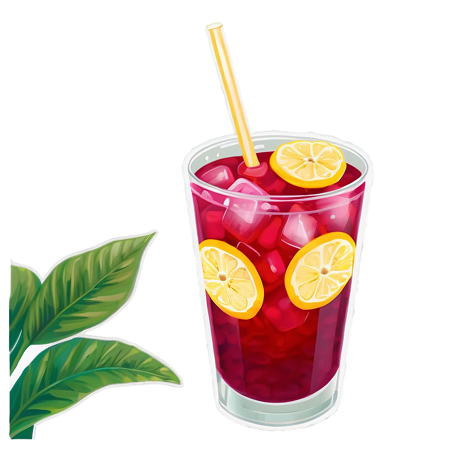 Hibiscus Iced Tea Charm Png 06242024 PNG