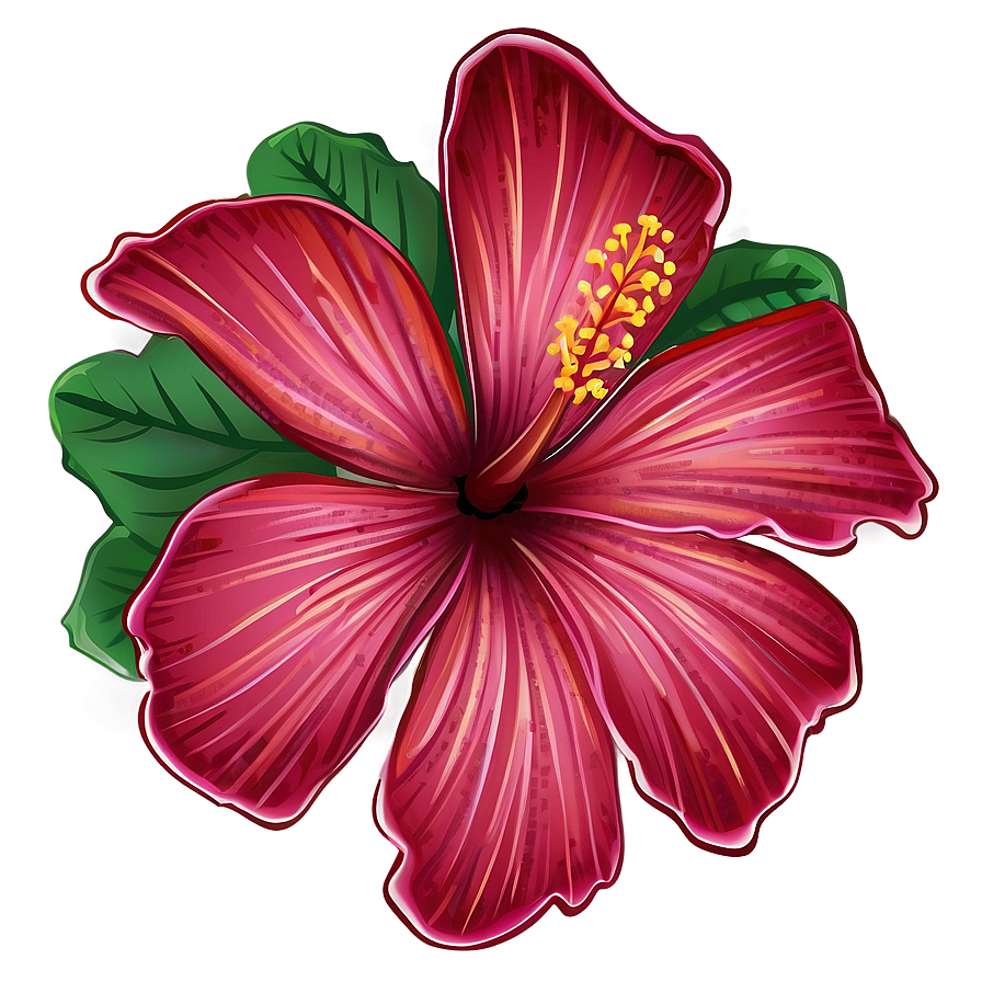 Download Hibiscus Illustration Png Chc28 | Wallpapers.com