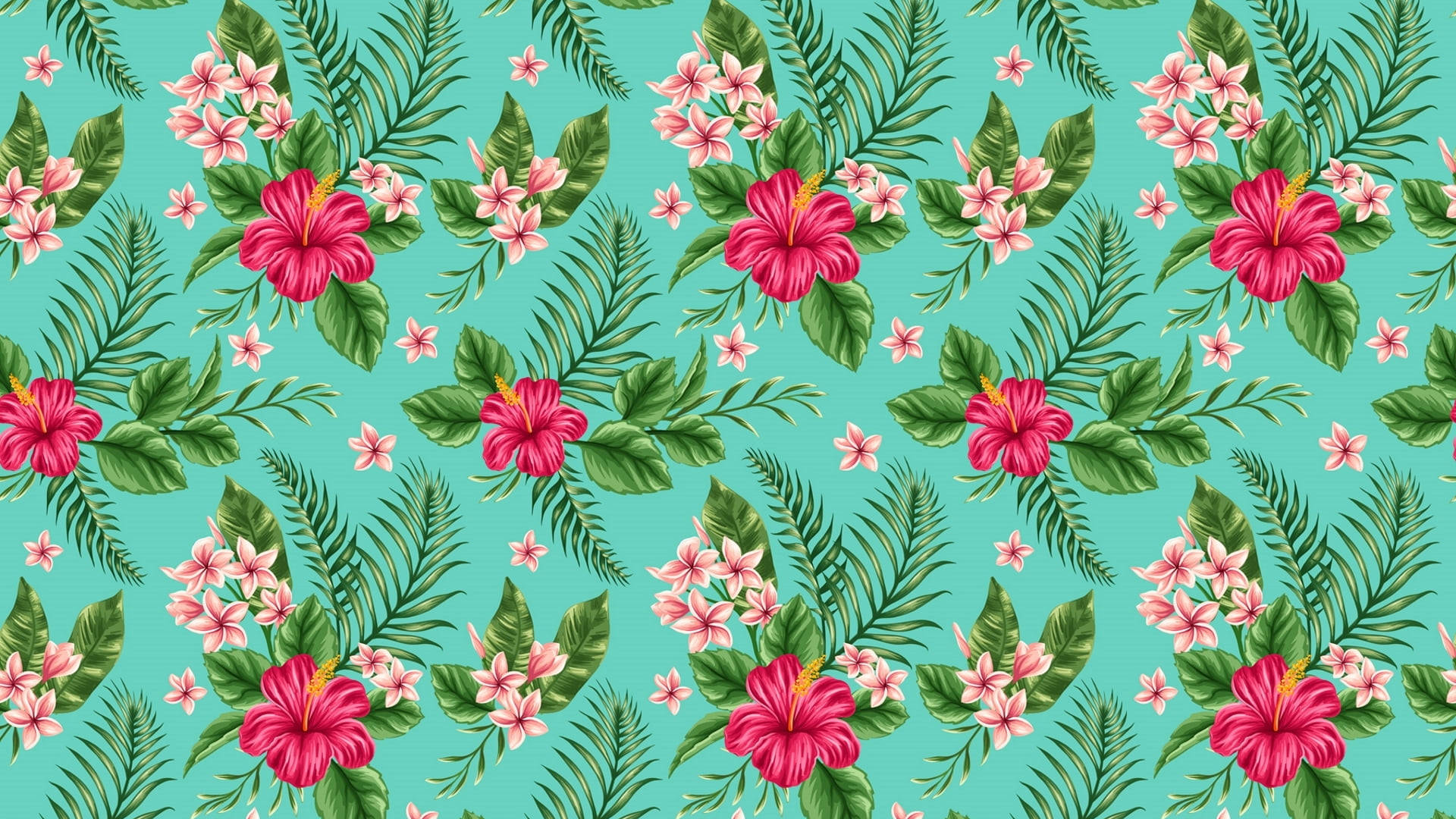 Hibiscus Pattern Wallpaper