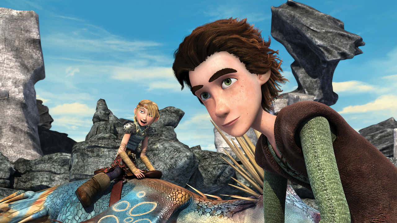 Hiccup And Astrid From Dragons Riders Of Berk Wallpaper