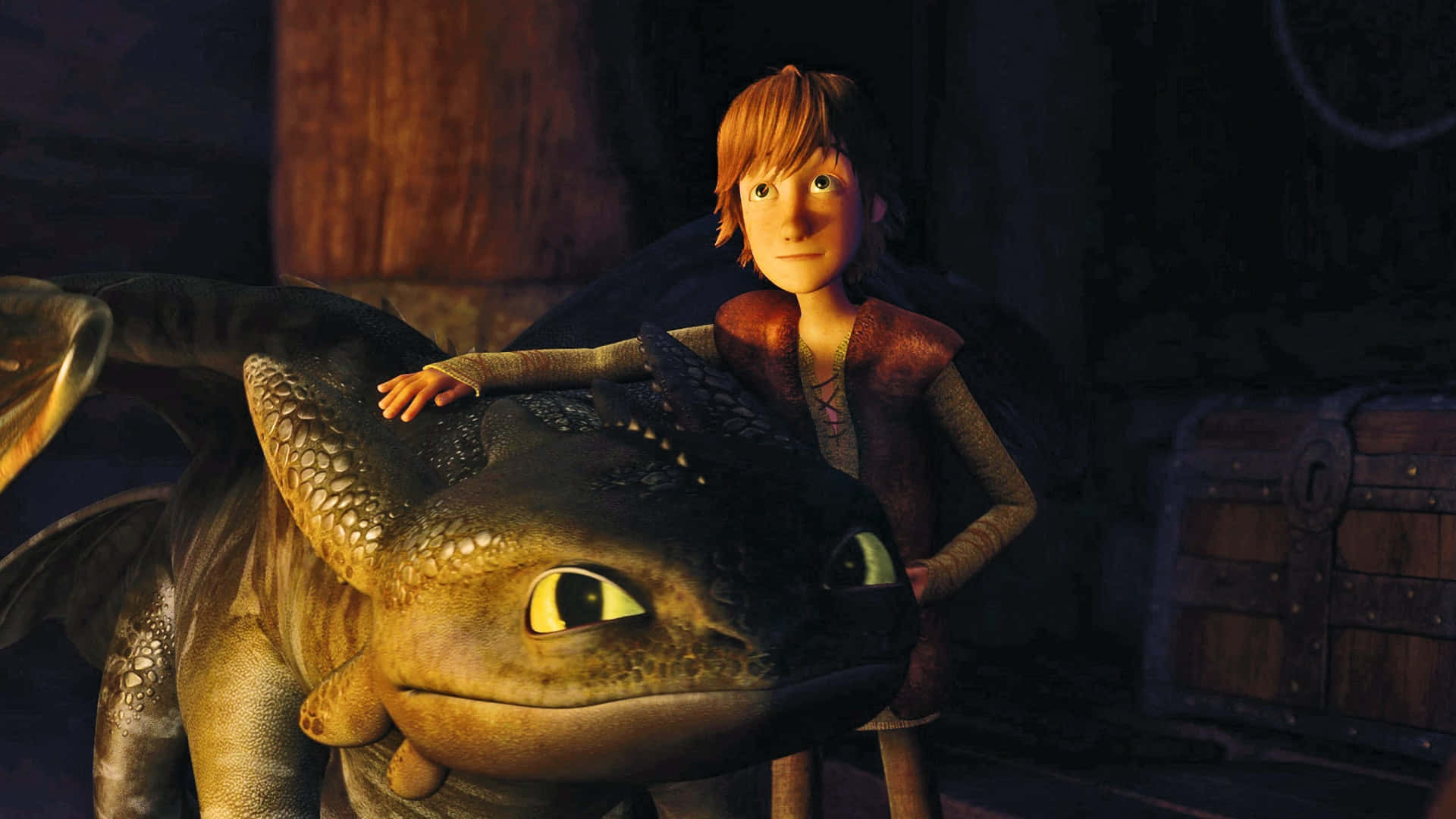 Hiccup Holding Toothless In Dragons Riders Of Berk Wallpaper