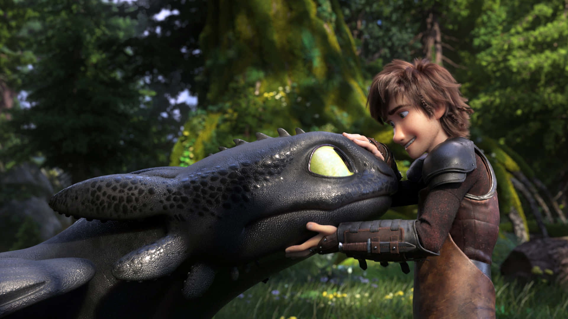 Hiccup Petting Toothless How To Train Your Dragon The Hidden World Wallpaper