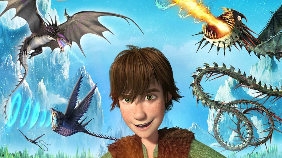 Hiccup With Villains In Dragons Riders Of Berk Wallpaper