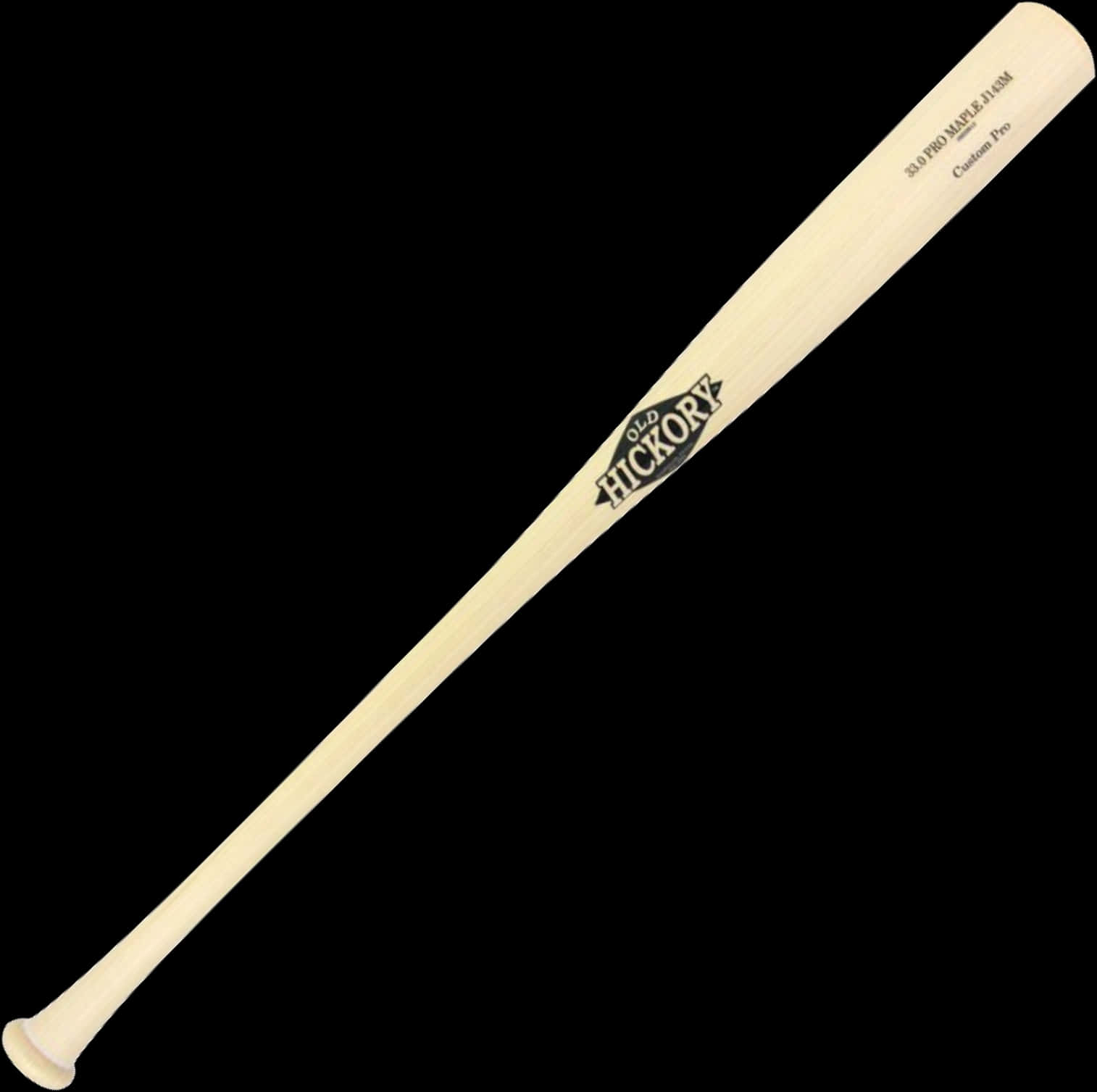 Hickory Wood Baseball Bat PNG