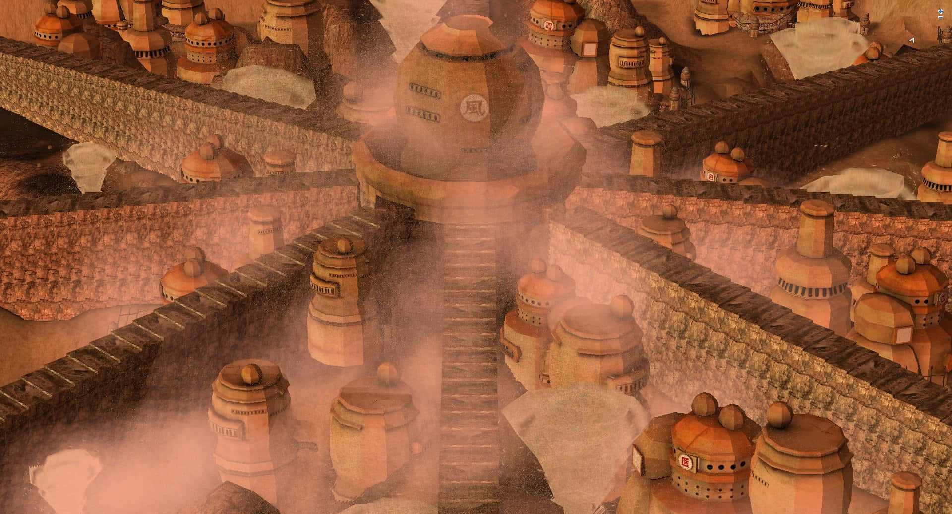 Stunning Panorama of the Hidden Sand Village Wallpaper